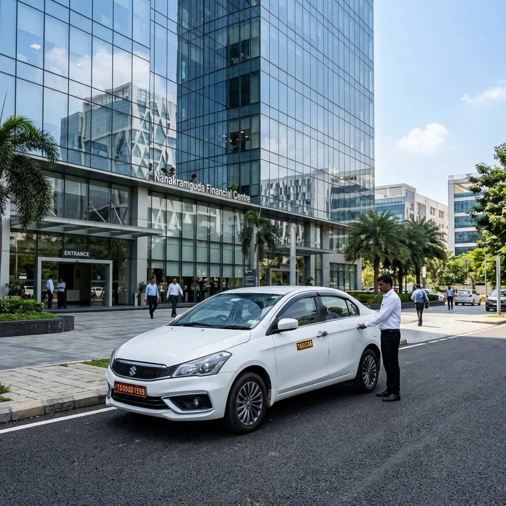 Cab services available in Financial District Hyderabad
